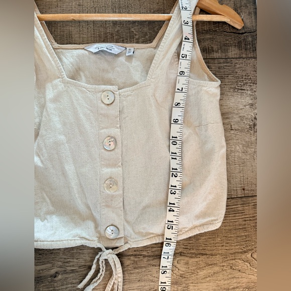 & Other Stories Square Neck Crop Top Tan Size 2 - Picture 6 of 8